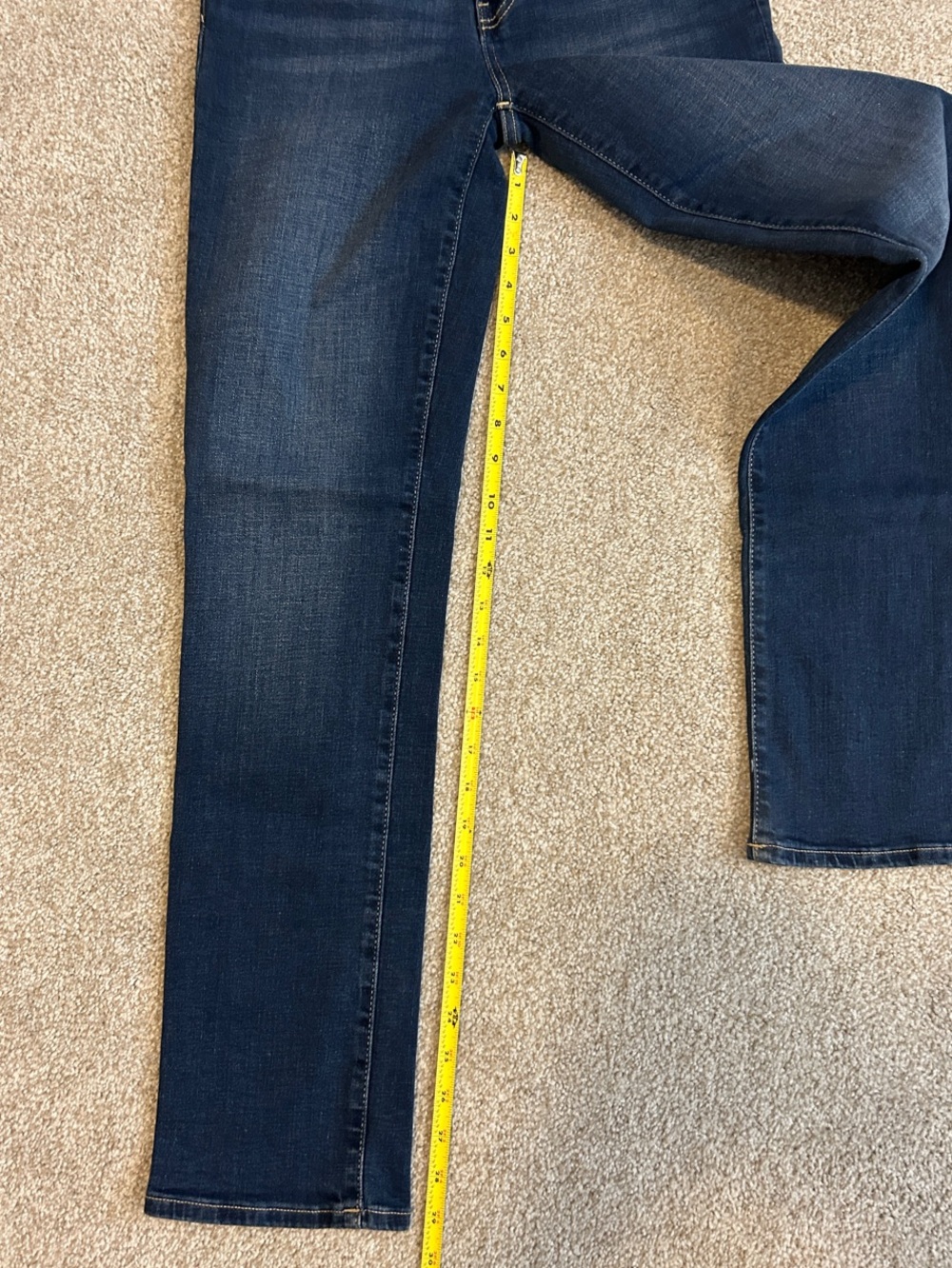 GAP Women's Classic Straight Leg Jeans in Dark Blue Denim - Picture 5 of 7